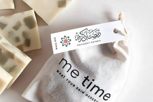 "Elegant Ramadan gift set featuring handmade mini soaps perfect for thoughtful Ramadan gifting in the UAE.