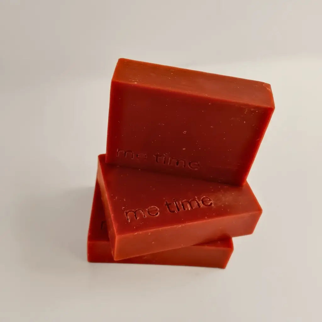 Autumn Bloom handcrafted natural soap with rhubarb infusion, bergamot, green apple, cinnamon and vanilla — premium artisanal skincare from UAE.