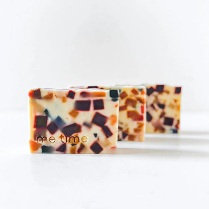 Limited edition terrazzo autumn soap – sweet orange, patchouli, and cedarwood blend – luxury handmade soap for fall skincare rituals in UAE